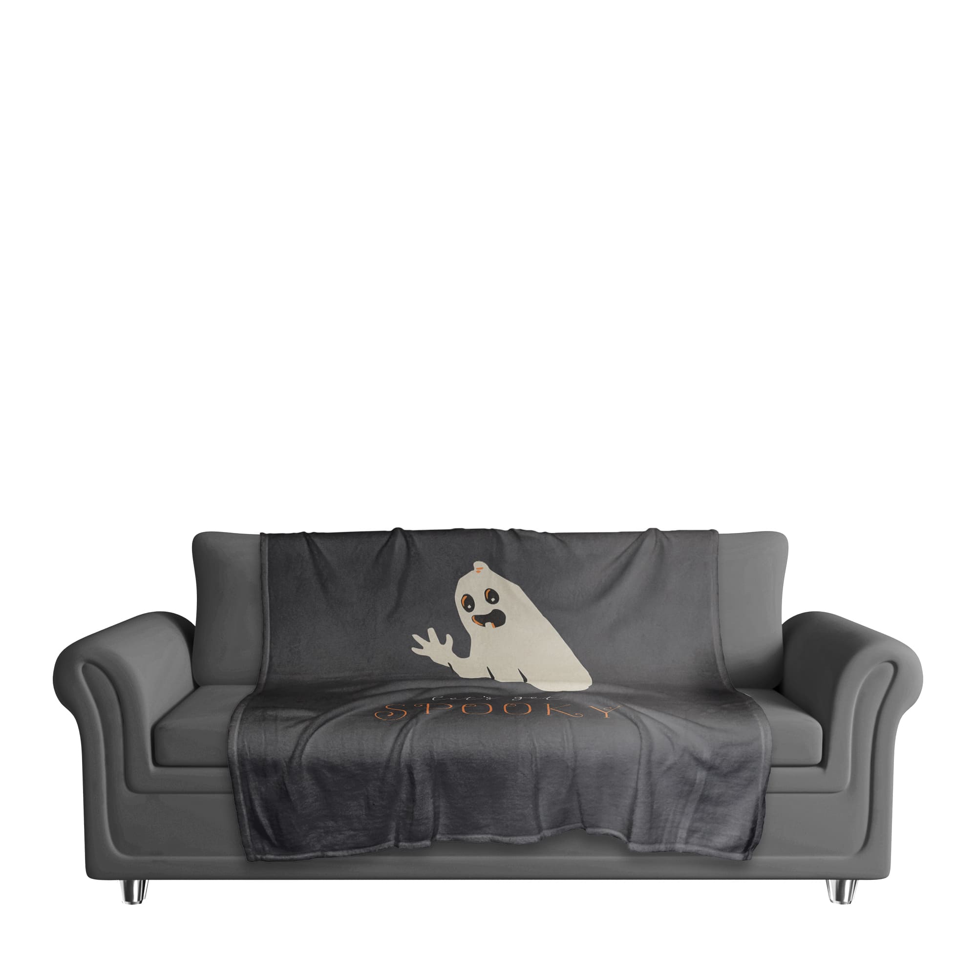 Get Spooky Ghost Fleece Throw